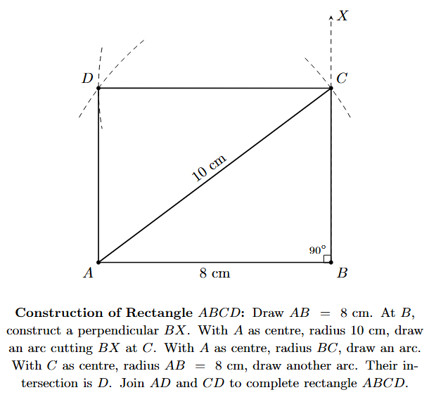 Step 6: The completed rectangle ABCD.